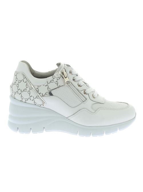 sneakers da donna in pelle bianca NERO GIARDINI | E409880D707